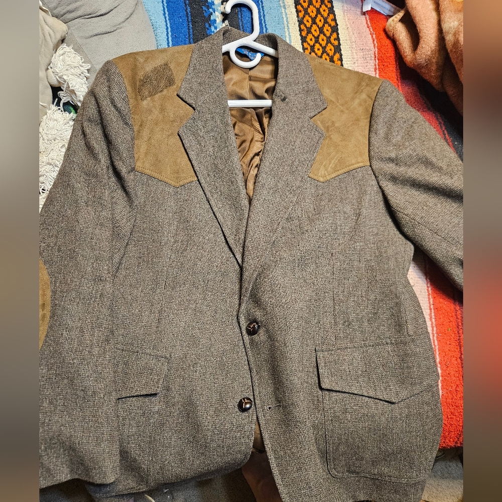 Pendleton Western Sport Jacket Wooland Suede Esta… - image 1